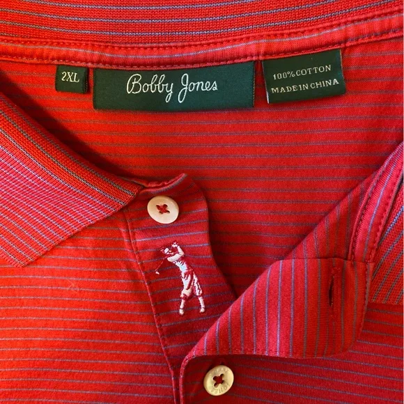 Bobby Jones Golf Polo Red XXL - Picture 4 of 6